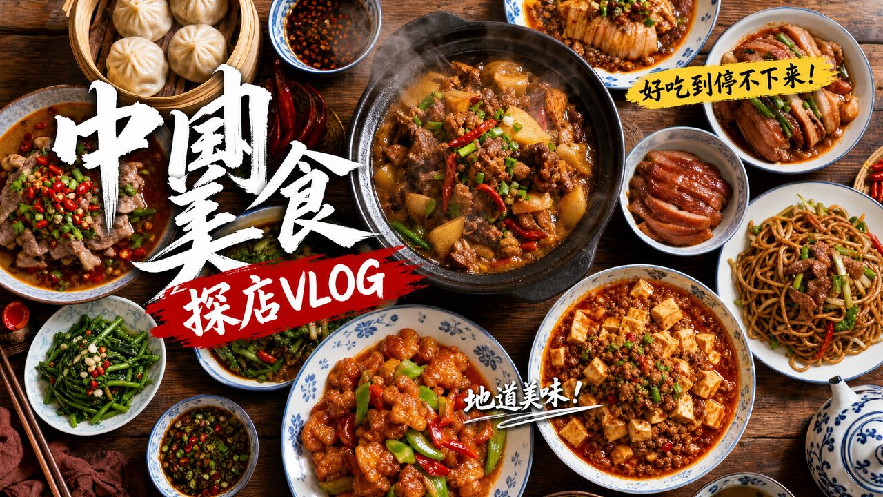 糖心 【糖心】中国美食探店视频：地道美味好吃到停不下来！